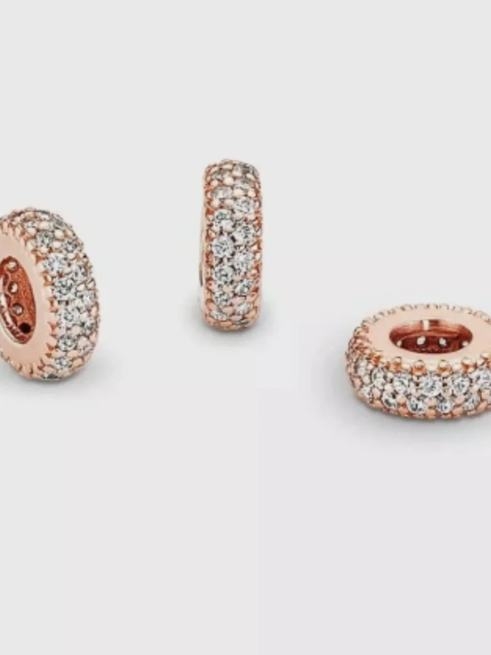 Pandora S925 ALE Rose Gold Clear CZ Inspiration Bracelet Spacer 781359CZ